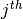 j^{th}