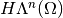 H \Lambda^{n}(\Omega)