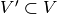 V^{\prime} \subset V