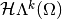 \mathcal{H} \Lambda^k(\Omega)