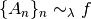 \{A_n\}_n\sim_\lambda f