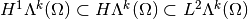 H^1 \Lambda^k(\Omega) \subset H \Lambda^k(\Omega) \subset L^2 \Lambda^k(\Omega)