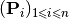 (\mathbf{P}_i)_{ 1 \leqslant i \leqslant n}