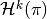 \mathcal{H}^k(\pi)