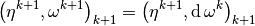 \left( \eta^{k+1}, \omega^{k+1} \right)_{k+1} = \left( \eta^{k+1}, \diff \omega^{k} \right)_{k+1}