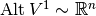 \Alt V^1 \sim \mathbb{R}^n