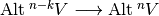 \Alt^{n-k} V \longrightarrow \Alt^n V