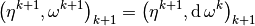 \left( \eta^{k+1}, \omega^{k+1} \right)_{k+1} = \left( \eta^{k+1}, \diff \omega^{k} \right)_{k+1}
