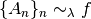 \{A_n\}_n\sim_\lambda f