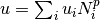 u = \sum_i u_i N_i^p