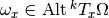 \omega_x \in \Alt^k T_x \Omega