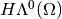 H \Lambda^{0}(\Omega)