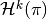 \mathcal{H}^k(\pi)