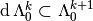 \diff \Lambda_0^k \subset \Lambda_0^{k+1}