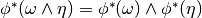 \phi^*(\omega \wedge \eta) = \phi^*(\omega) \wedge \phi^*(\eta)